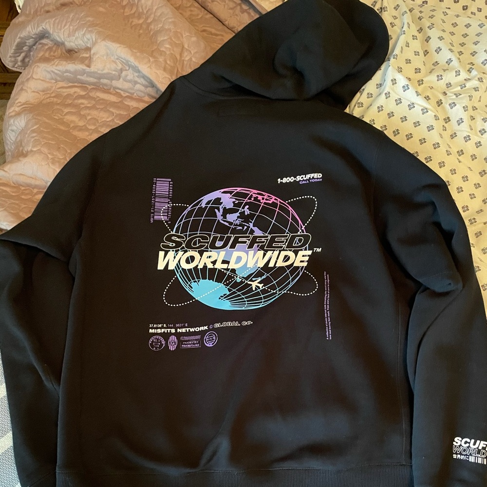 Scuffed worldwide hoodie